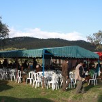 Dining tent during Monteria in Spain - Interhunt - hunting worldwide